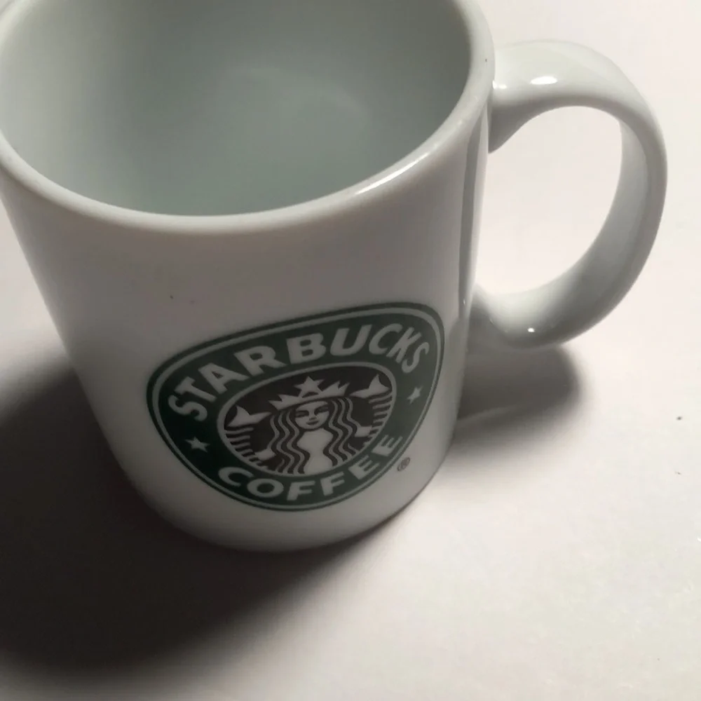 Starbucks rare white & green coffee mug